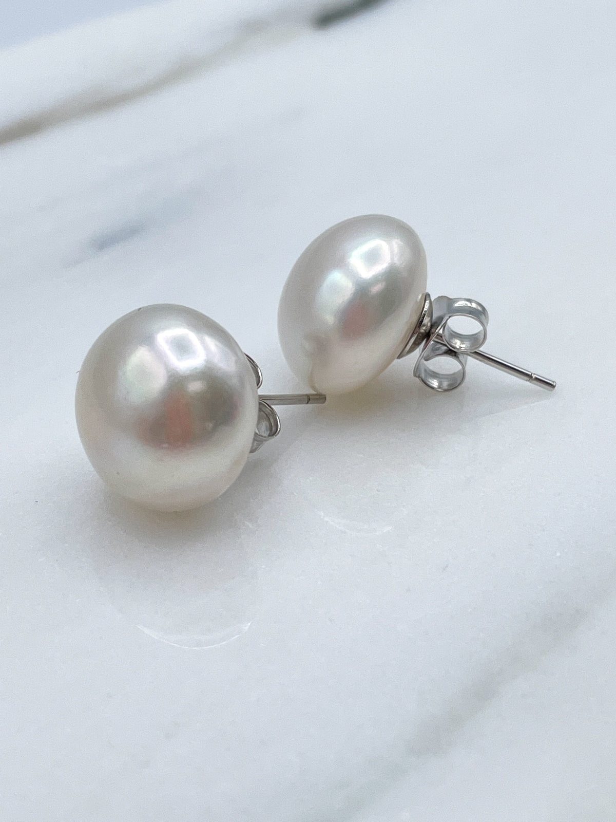 Stick Pearls & Sterling Silver Earrings — Silver Stone Handcrafted